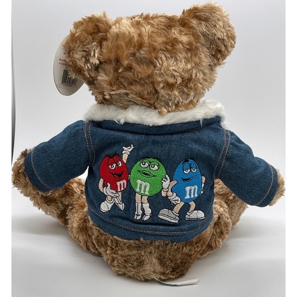 M&M's Candy Swirl Teddy Bear Stuffed Plush Embroidered Jacket Coat 2002 - Picture 3 of 5